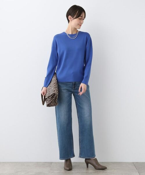 INDIVI / インディヴィ カットソー | 【洗える】スウェットライク フォルムトップス | 詳細16