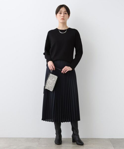 INDIVI / インディヴィ カットソー | 【洗える】スウェットライク フォルムトップス | 詳細4