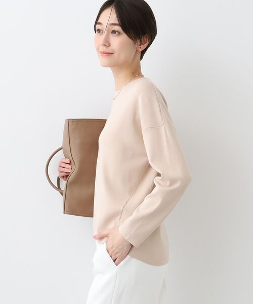 INDIVI / インディヴィ カットソー | 【洗える】スウェットライク フォルムトップス | 詳細6