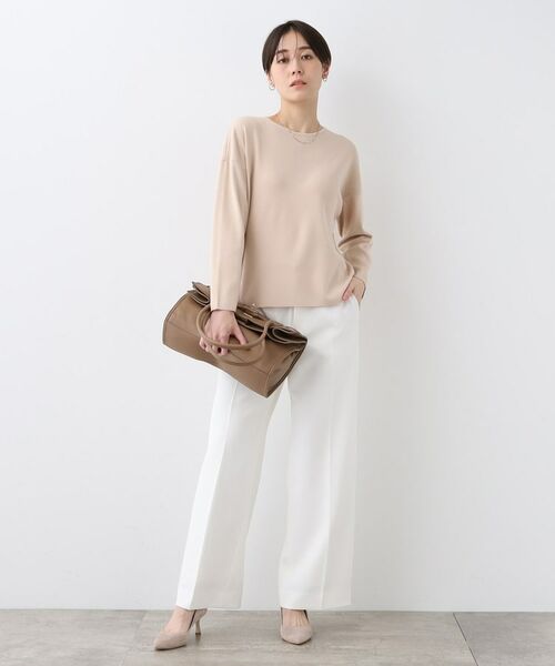 INDIVI / インディヴィ カットソー | 【洗える】スウェットライク フォルムトップス | 詳細8