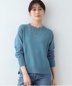 INDIVI / インディヴィ ニット・セーター | 【洗える／コットン混】クルーネックニット