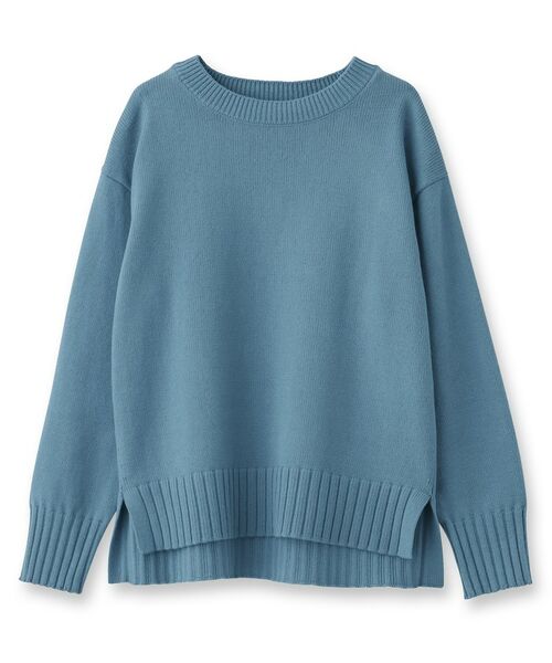 INDIVI / インディヴィ ニット・セーター | 【洗える／コットン混】クルーネックニット | 詳細1