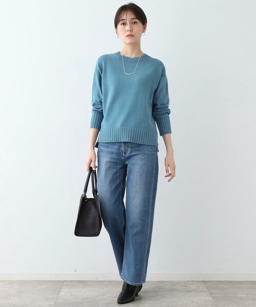 INDIVI / インディヴィ ニット・セーター | 【洗える／コットン混】クルーネックニット | 詳細12