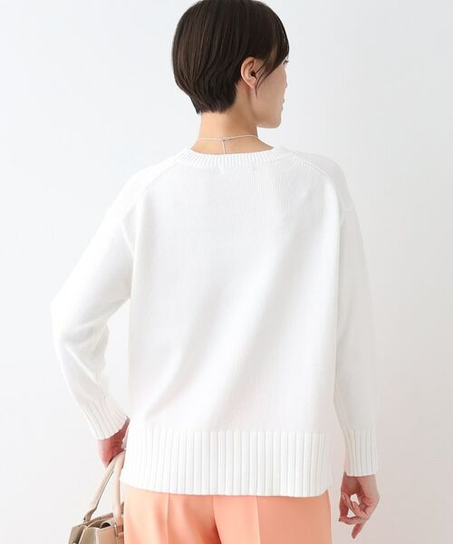 INDIVI / インディヴィ ニット・セーター | 【洗える／コットン混】クルーネックニット | 詳細3