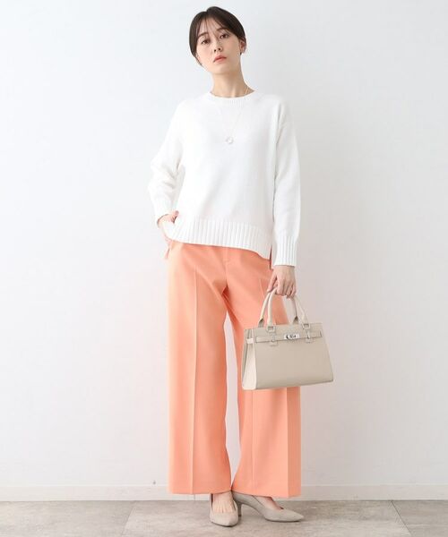 INDIVI / インディヴィ ニット・セーター | 【洗える／コットン混】クルーネックニット | 詳細4