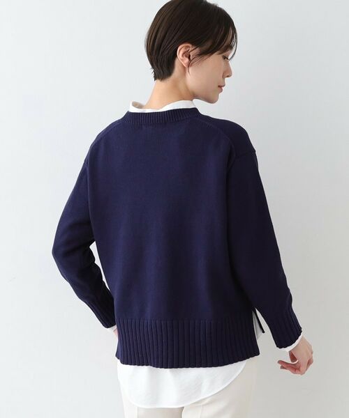 INDIVI / インディヴィ ニット・セーター | 【洗える／コットン混】クルーネックニット | 詳細7