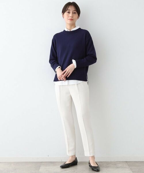 INDIVI / インディヴィ ニット・セーター | 【洗える／コットン混】クルーネックニット | 詳細8