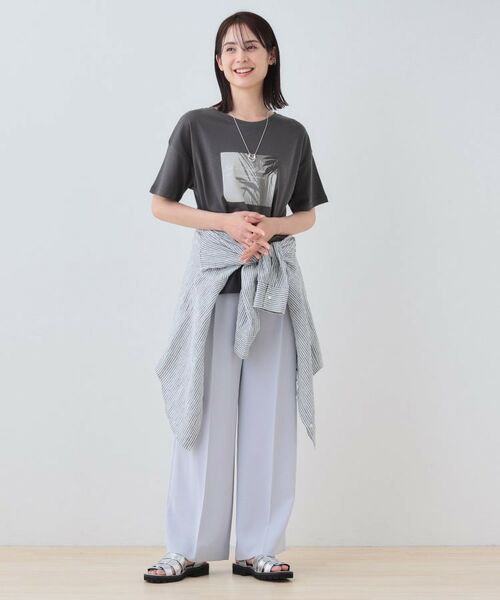 INDIVI / インディヴィ カットソー | 【洗える】ベーシックプリントTシャツ | 詳細16