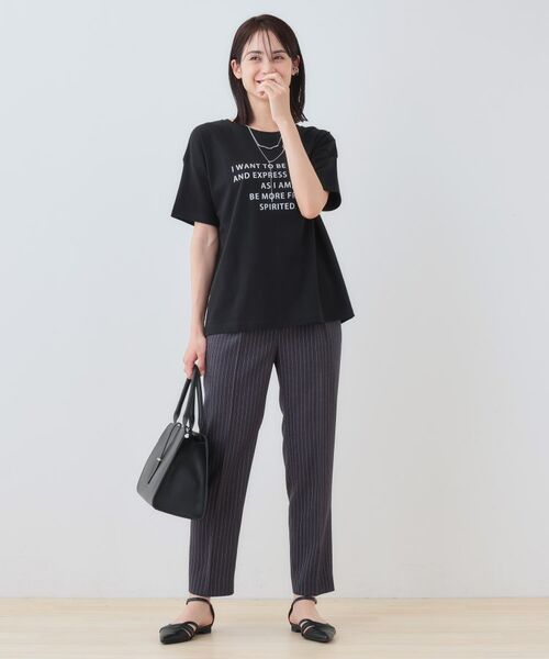 INDIVI / インディヴィ カットソー | 【洗える】ベーシックプリントTシャツ | 詳細8