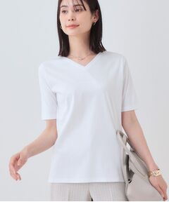 INDIVI / インディヴィ カットソー | 【洗える】シンプルVネックTシャツ