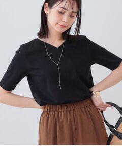 INDIVI / インディヴィ カットソー | 【洗える】シンプルVネックTシャツ