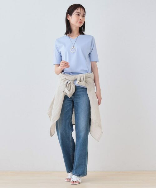 INDIVI / インディヴィ カットソー | 【洗える】シンプルVネックTシャツ | 詳細12