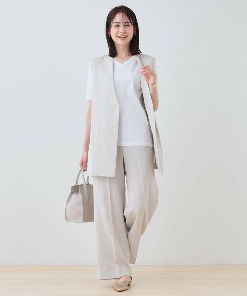 INDIVI / インディヴィ カットソー | 【洗える】シンプルVネックTシャツ | 詳細4