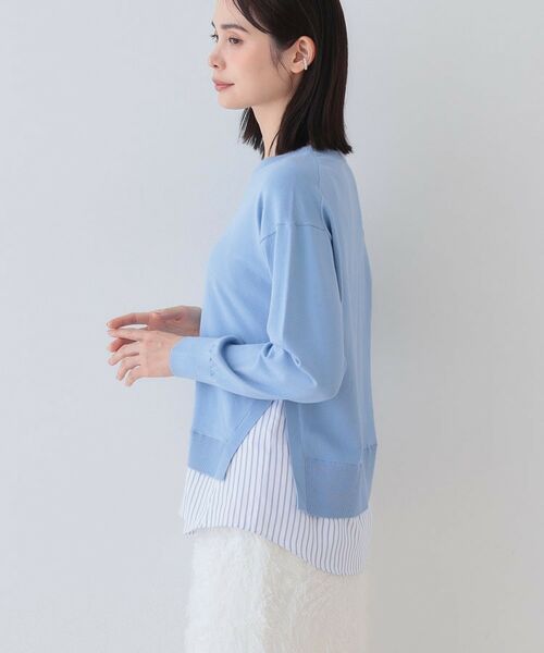INDIVI / インディヴィ ニット・セーター | 【洗える】レイヤード風シャツコンビニット | 詳細10