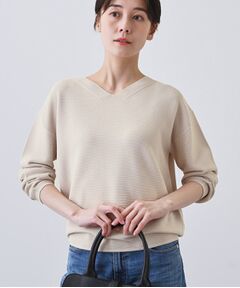 INDIVI / インディヴィ ニット・セーター | 【洗える／無縫製】パフスリーブニット