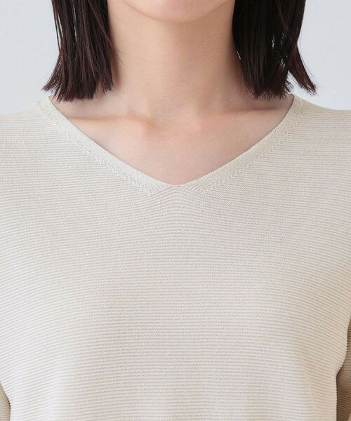 INDIVI / インディヴィ ニット・セーター | 【洗える／ラメ】半袖Vネックニット | 詳細17