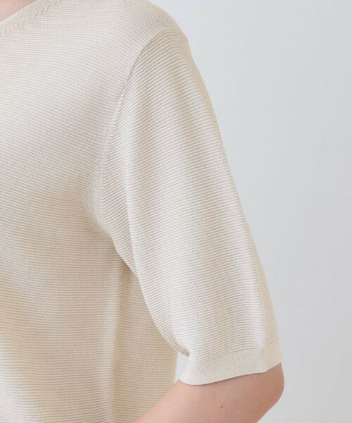 INDIVI / インディヴィ ニット・セーター | 【洗える／ラメ】半袖Vネックニット | 詳細18