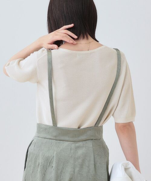 INDIVI / インディヴィ ニット・セーター | 【洗える／ラメ】半袖Vネックニット | 詳細3