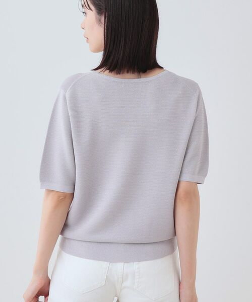 INDIVI / インディヴィ ニット・セーター | 【洗える／ラメ】半袖Vネックニット | 詳細7