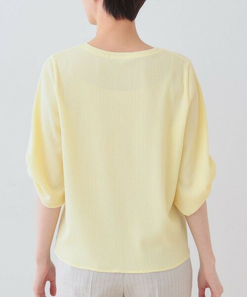 INDIVI / インディヴィ カットソー | 【洗える】タックデザインスリーブ ジャージトップス | 詳細20