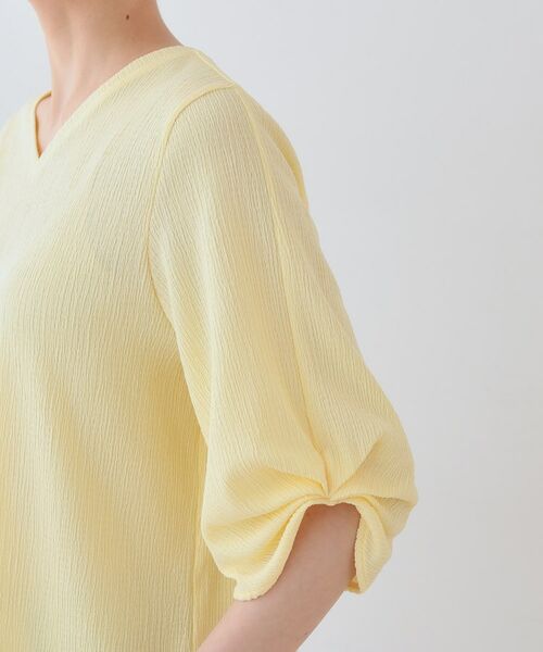 INDIVI / インディヴィ カットソー | 【洗える】タックデザインスリーブ ジャージトップス | 詳細22