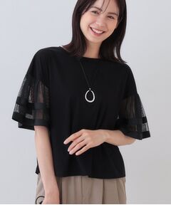 INDIVI / インディヴィ カットソー | チュールスリーブカットソー