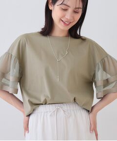 INDIVI / インディヴィ カットソー | チュールスリーブカットソー