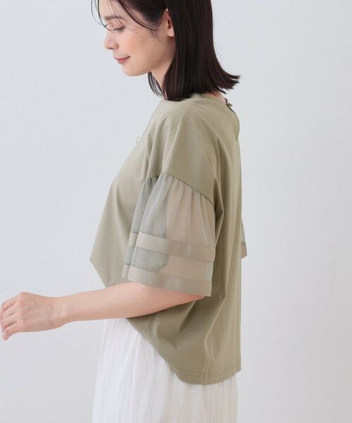 INDIVI / インディヴィ カットソー | チュールスリーブカットソー | 詳細10