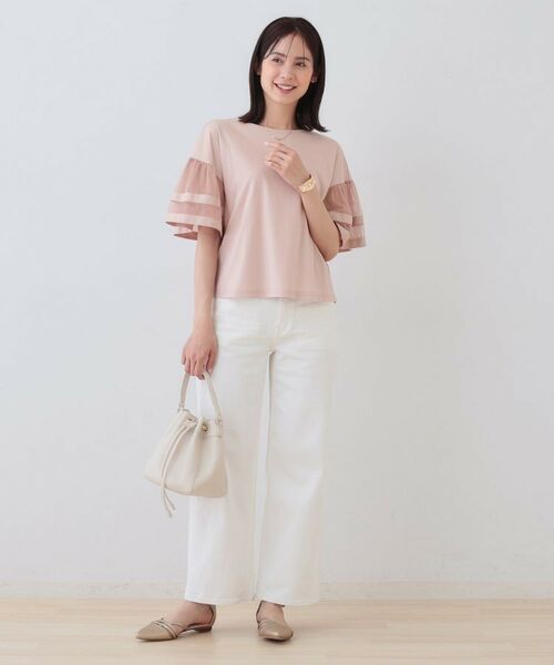 INDIVI / インディヴィ カットソー | チュールスリーブカットソー | 詳細16