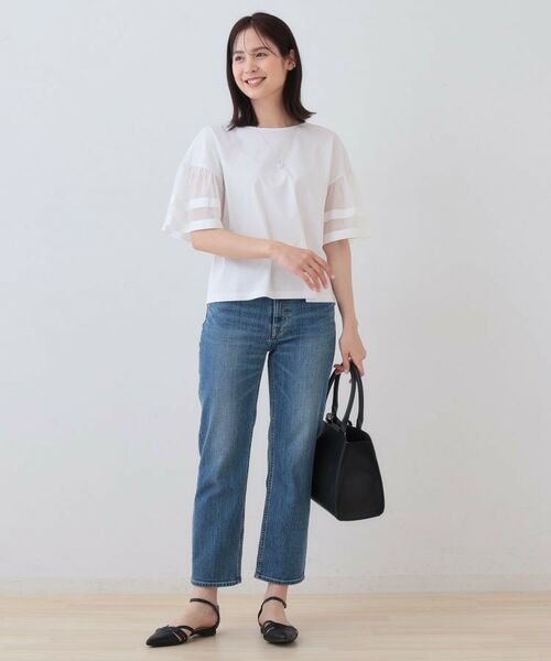 INDIVI / インディヴィ カットソー | チュールスリーブカットソー | 詳細4