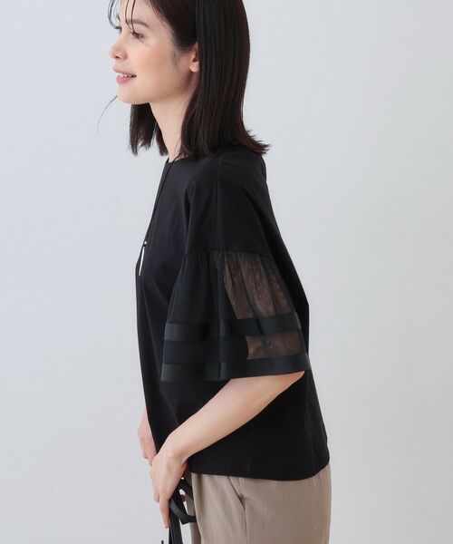 INDIVI / インディヴィ カットソー | チュールスリーブカットソー | 詳細6