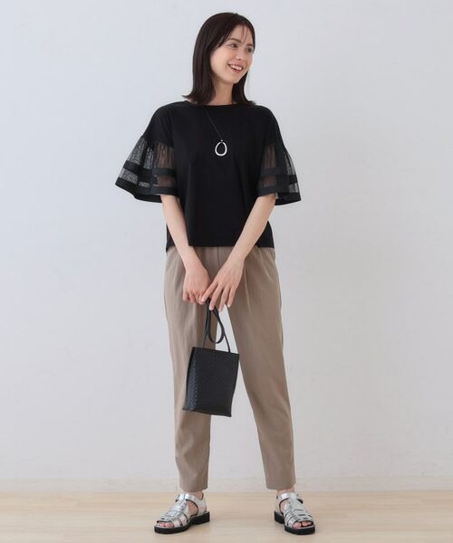 INDIVI / インディヴィ カットソー | チュールスリーブカットソー | 詳細8