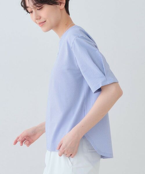 INDIVI / インディヴィ カットソー | 【洗える】サッカー素材カットソー | 詳細10