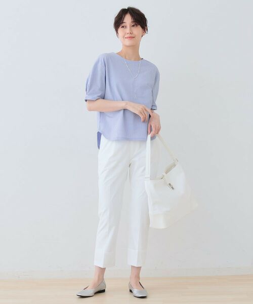 INDIVI / インディヴィ カットソー | 【洗える】サッカー素材カットソー | 詳細12