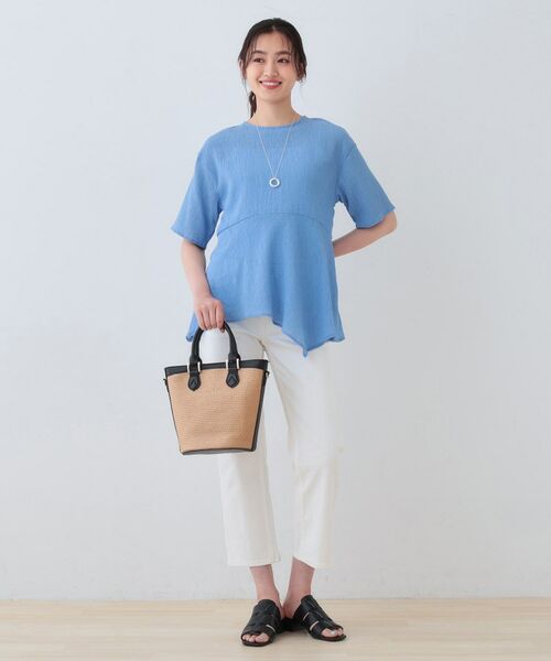 INDIVI / インディヴィ カットソー | 【洗える】ペプラムトップス | 詳細12