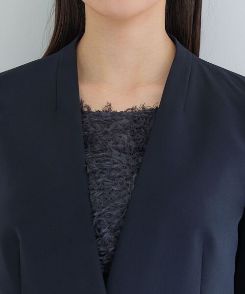 INDIVI / インディヴィ テーラードジャケット | 【洗える／UVケア】ストレッチノーカラージャケット | 詳細17