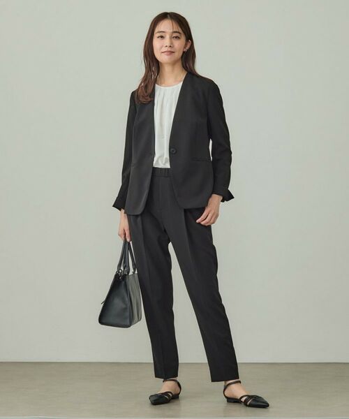 INDIVI / インディヴィ テーラードジャケット | 【洗える／UVケア】ストレッチノーカラージャケット | 詳細4