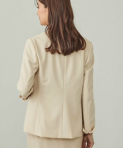 INDIVI / インディヴィ テーラードジャケット | 【洗える／UVケア】ストレッチノーカラージャケット | 詳細7