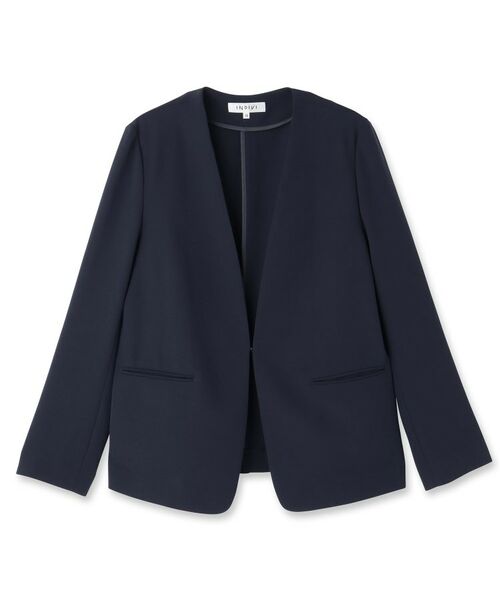 INDIVI / インディヴィ テーラードジャケット | 【洗える／UVケア】ノーカラー ナロージャケット | 詳細1