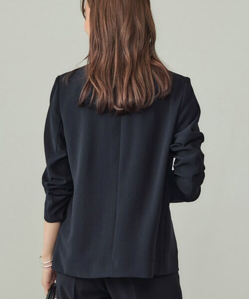 INDIVI / インディヴィ テーラードジャケット | 【洗える／UVケア】ノーカラー ナロージャケット | 詳細11