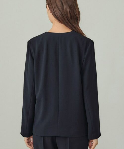 INDIVI / インディヴィ テーラードジャケット | 【洗える／UVケア】ノーカラー ナロージャケット | 詳細16