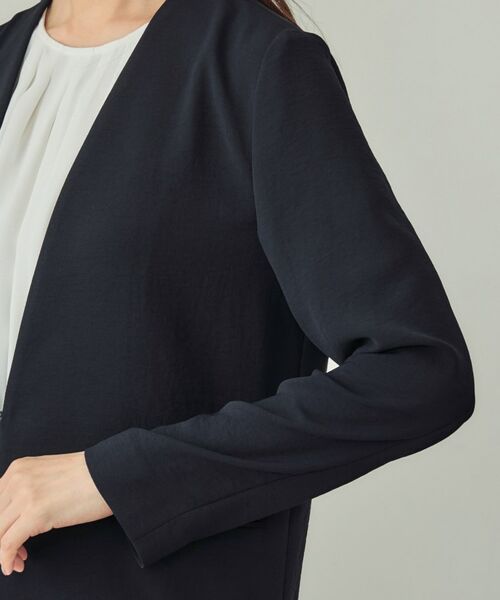 INDIVI / インディヴィ テーラードジャケット | 【洗える／UVケア】ノーカラー ナロージャケット | 詳細18