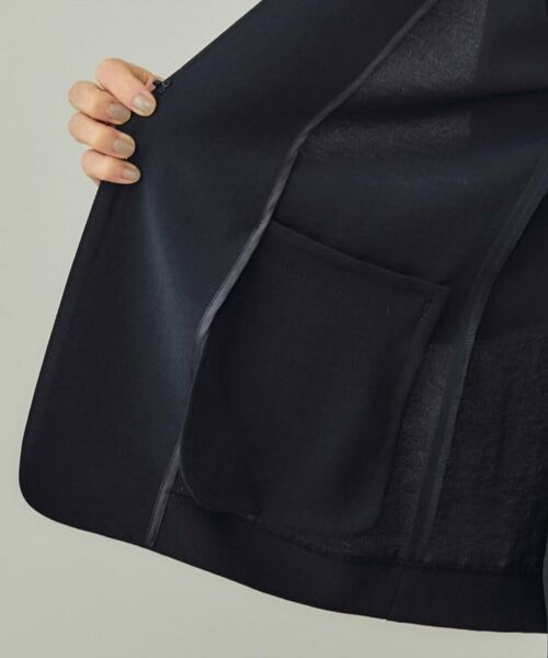 INDIVI / インディヴィ テーラードジャケット | 【洗える／UVケア】ノーカラー ナロージャケット | 詳細21