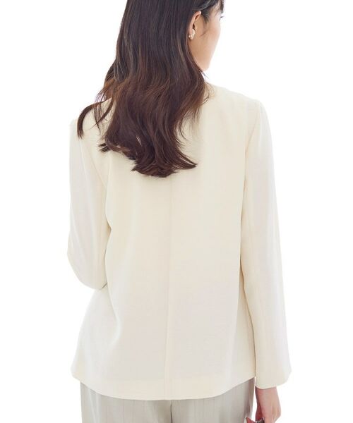INDIVI / インディヴィ テーラードジャケット | 【洗える／UVケア】ノーカラー ナロージャケット | 詳細7