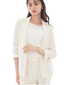 INDIVI / インディヴィ テーラードジャケット | 【洗える／UVケア】テーラード ナロージャケット