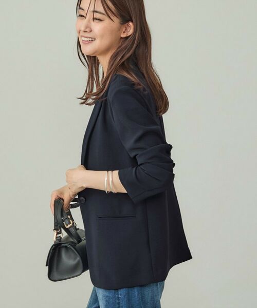 INDIVI / インディヴィ テーラードジャケット | 【洗える／UVケア】テーラード ナロージャケット | 詳細10