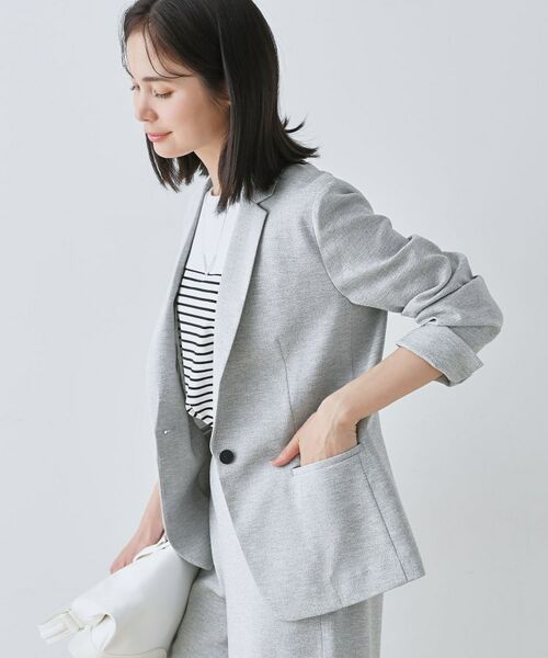 INDIVI / インディヴィ テーラードジャケット | 【通勤スーツ】ドライタッチテーラードジャケット | 詳細10