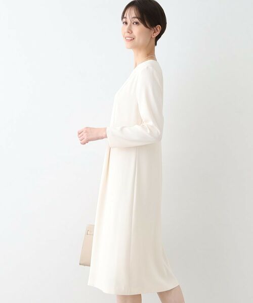 INDIVI / インディヴィ ミニ丈・ひざ丈ワンピース | 【セレモニーにおすすめ】スタイルアップウエスト切り替えワンピース | 詳細2