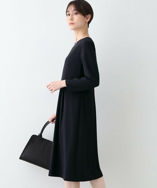 INDIVI / インディヴィ ミニ丈・ひざ丈ワンピース | 【セレモニーにおすすめ】スタイルアップウエスト切り替えワンピース | 詳細6