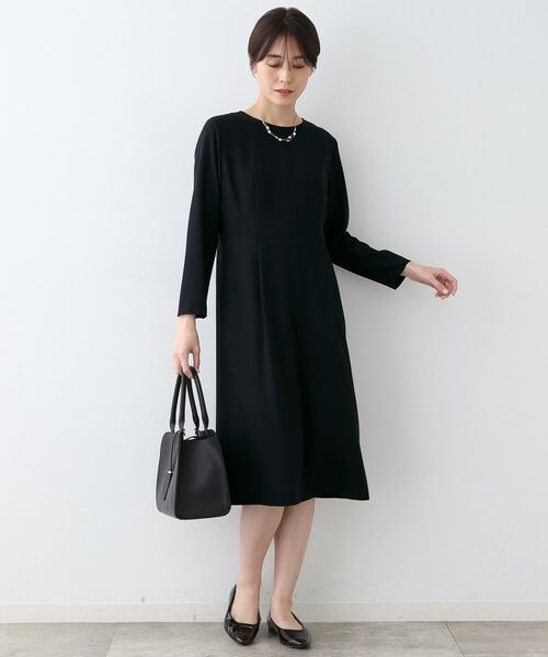 INDIVI / インディヴィ ミニ丈・ひざ丈ワンピース | 【セレモニーにおすすめ】スタイルアップウエスト切り替えワンピース | 詳細8